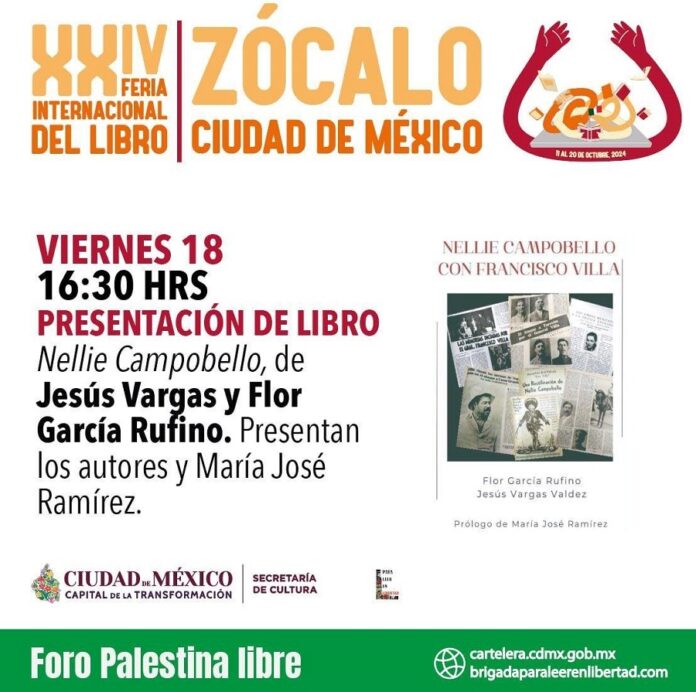 En la FIL Zócalo 2024, el INEHRM Presentará los Libros Nellie Campobello, con Francisco Villa e Historia ¿para quién -AlternativaTlx