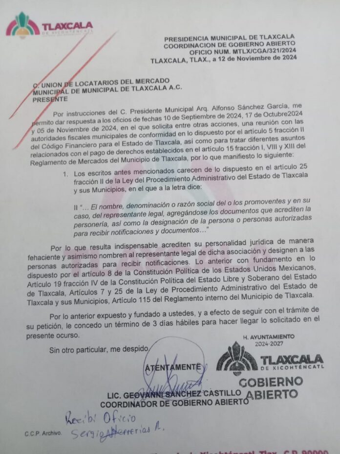 Reitera Ayuntamiento de Tlaxcala ser un Gobierno de Puertas Abiertas; las Peticiones se han Atendido en Tiempo y Forma -AlternativaTlx