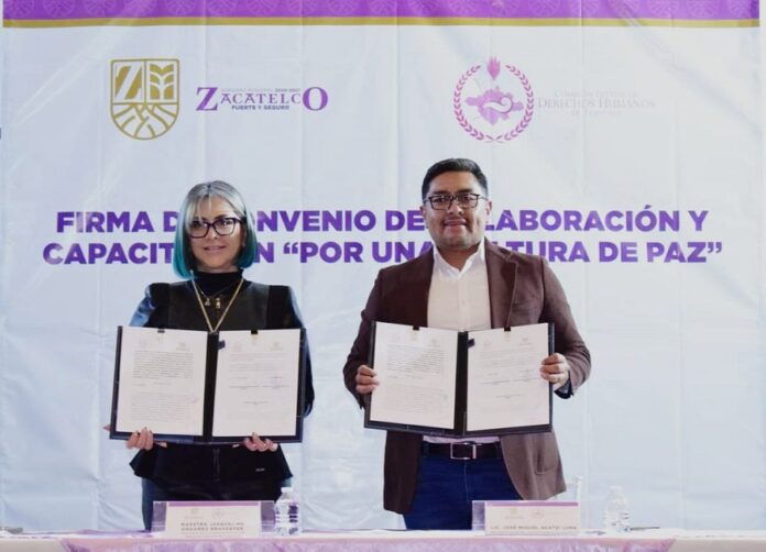 Zacatelco Ratifica su Compromiso con la Defensa de los Derechos Humanos Mediante la Firma de un Convenio -AlternativaTlx