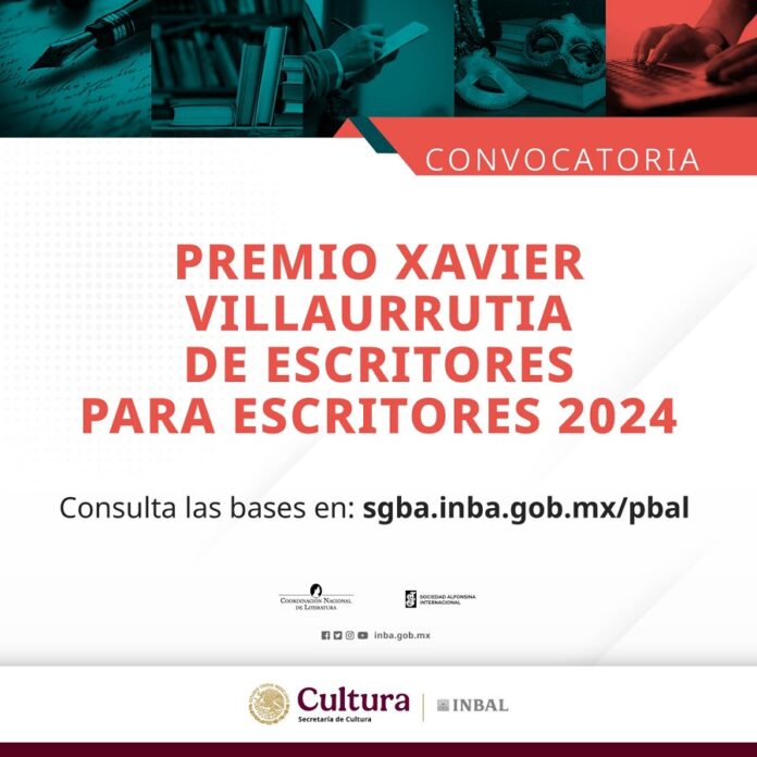 Abre la Convocatoria para el Premio “Xavier Villaurrutia” de Escritores para Escritores 2024 -AlternativaTlx