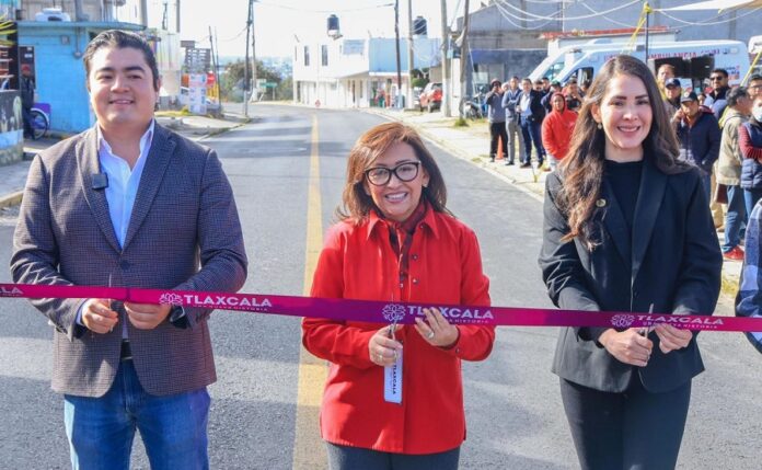 Gobernadora Entrega Obras de Rehabilitación de Carretera de Acceso a Amaxac -AlternativaTlx
