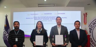 Firman SEDECO y TSJ-CJE Convenio para el Uso de la Plataforma Digital Cero Papel Tlaxcala -AlternativaTlx