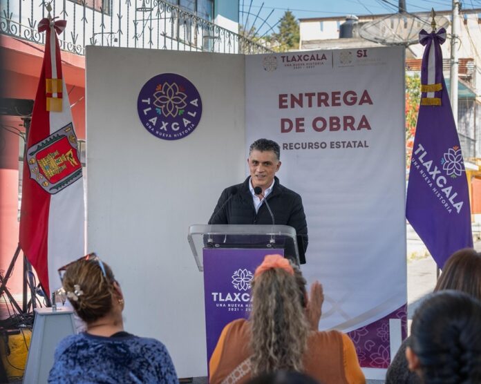 Inauguran Presidente Alfonso Sánchez y Gobernadora Lorena Cuéllar la Repavimentación de la Calle Adolfo López Mateos -AlternativaTlx