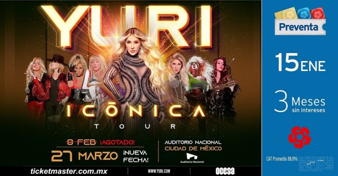 Yuri Anuncia una Fecha más en Auditorio Nacional -AlternativaTlx