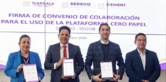 Firman SEGOB y SEDECO Convenio para el Uso de la Plataforma Cero Papel Tlaxcala- AlternativaTlx