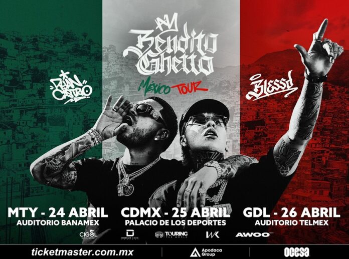 Ryan Castro Blessd llevarán la gira Ay Bendito Ghetto por importantes plazas de México tras su rotundo éxito en los Estados Unidos - AlternativaTlx