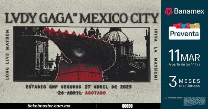 Lady Gaga anuncia segunda fecha en Ciudad de México - AlternativaTlx