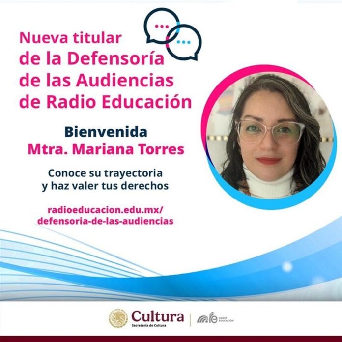 Radio Educación da la Bienvenida a Mariana Torres Maldonado como su Nueva Defensora de las Audiencias - AlternativaTlx