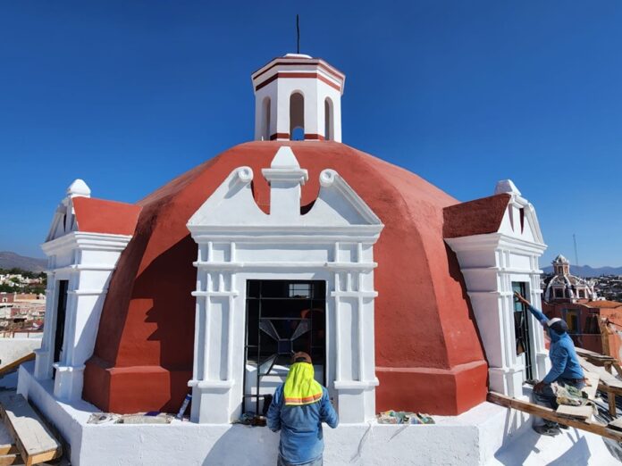 Reconstruyen Cúpula del Templo de la Merced, en Atlixco, Puebla - AlternativaTlx