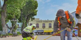 Trabajos de Balizaje Continuarán en el Primer Cuadro de la Ciudad en Huamantla- AlternativaTlx  