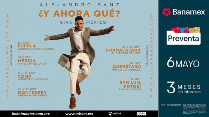 Alejandro Sanz elige a México para presentar su nueva gira - AlternativaTlx