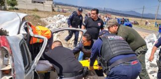Atienden Elementos de Seguridad y Protección Civil de Huamantla Volcadura en la Vía Huamantla-Benito Juárez- AlternativaTlx  