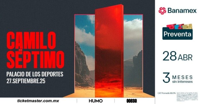 Camilo Séptimo anuncia concierto en Ciudad de México - AlternativaTlx