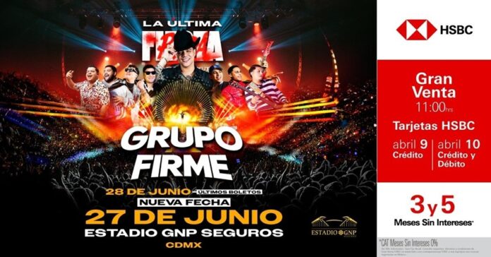Grupo Firme anuncia una noche más en el Estadio GNP Seguros - AlternativaTlx