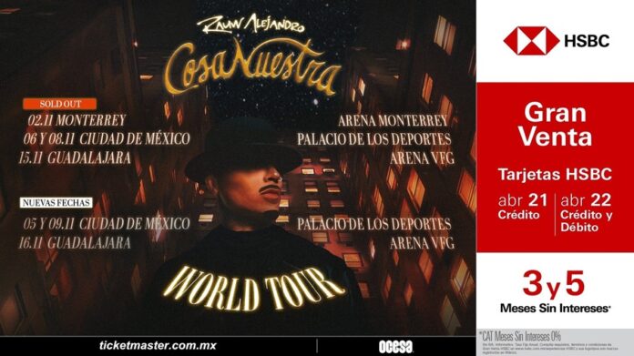 Rauw Alejandro suma más fechas a su gira por Latinoamérica de su aclamado Cosa Nuestra World Tour - AlternativaTlx