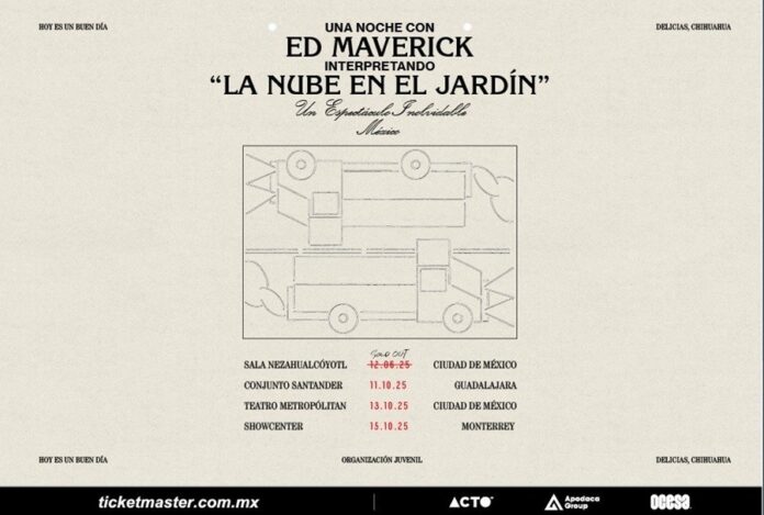 Ed Maverick regresa a los escenarios con La Nube en el Jardín - AlternativaTlx