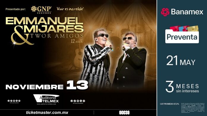 Emmanuel & Mijares harán cantar al público tapatío con su gira TWOR AMIGOS - AlternativaTlx