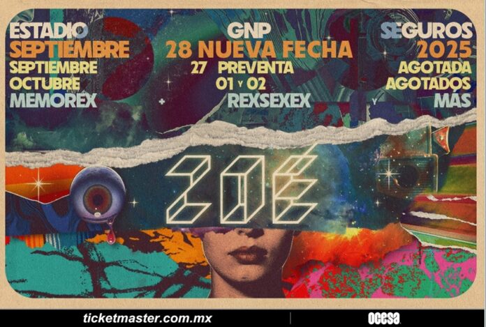 ¡Récord histórico! Zoé anuncia cuarta fecha en el Estadio GNP Seguros - AlternativaTlx