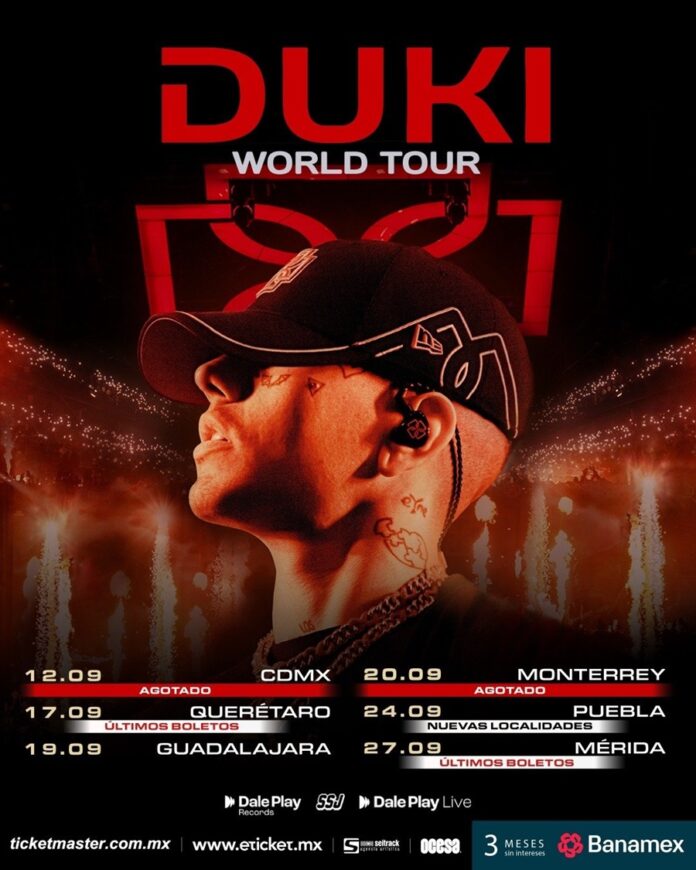 Duki arrasa en México CDMX y MTY Sold Out y Últimos Boletos de su Tour por el País - AlternativaTlx