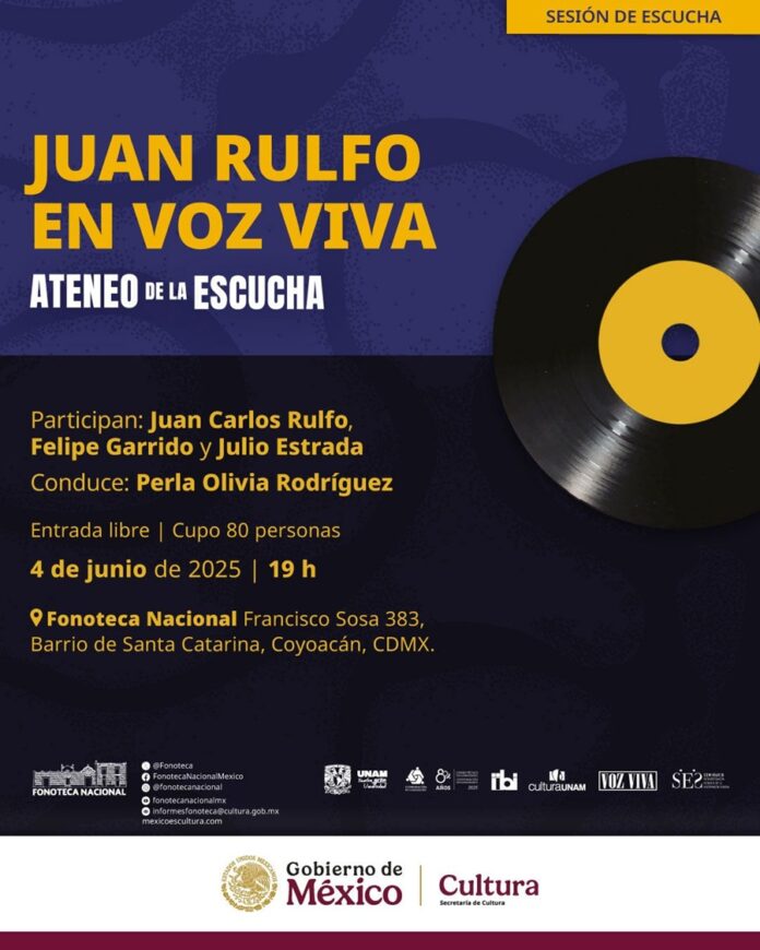 La Fonoteca Nacional Presenta “Juan Rulfo en Voz Viva” - AlternativaTlx