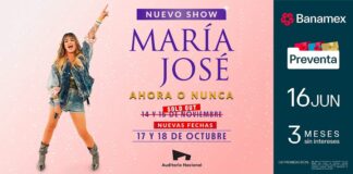 María José suma dos fechas más a su nueva gira Ahora o Nunca - AlternativaTlx