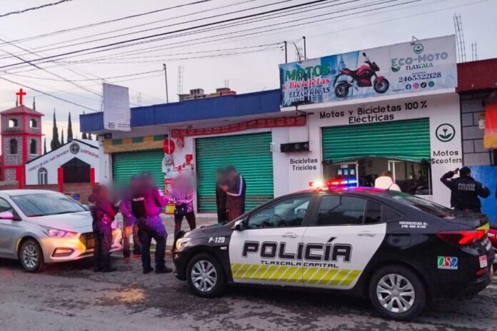 Despliega Policía Municipal de Tlaxcala y del Estado Cordón de Vigilancia tras Reporte de Robo a Comercio en Tizatlán- AlternativaTlx 