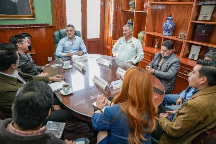 El Presidente Municipal de Tlaxcala Alfonso Sánchez García Encabeza Mesa de Trabajo con Autoridades del Gobierno Estatal para Atender Drenaje Pluvial en la Capital- AlternativaTlx