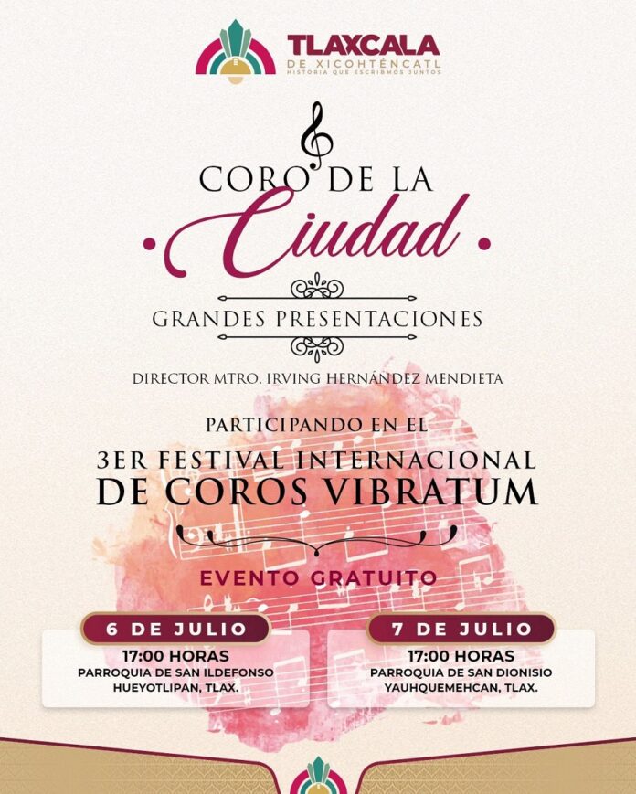 Impulsa Alfonso Sánchez García al Coro de la Ciudad Rumbo al Festival Internacional Vibratum- AlternativaTlx 