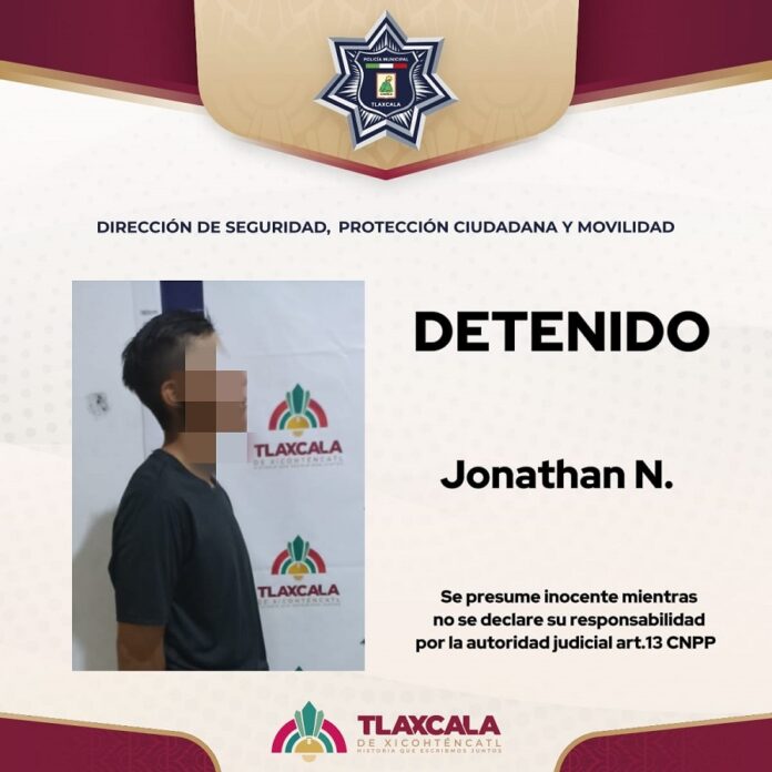 Detiene Policía Municipal de Tlaxcala a Hombre Señalado de Robo de un Celular a una Transeúnte- AlternativaTlx 