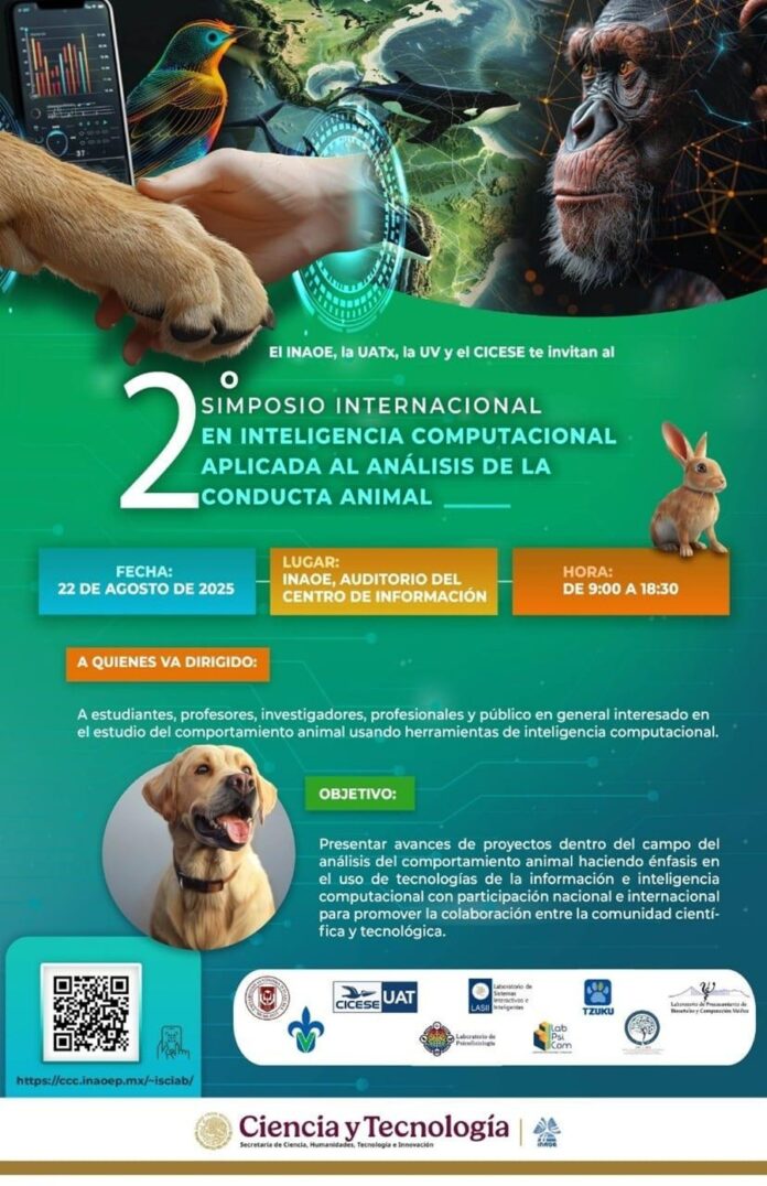 Invita CTBC-UATx a Segundo Simposio internacional en Inteligencia Computacional aplicada al Análisis de la Conducta Animal - AlternativaTlx