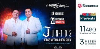 Juntos Jorge Medina y Josi Cuen anuncian Segunda Fecha en Ciudad de México - AlternativaTlx