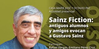 Se Recuerda a Gustavo Sainz, a 85 Años de su Nacimiento y 10 de su Muerte, en la Casa Marie José y Octavio Paz - AlternativaTlx