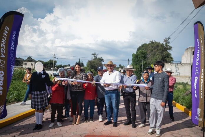 José Miguel Acatzi Luna realiza entrega de obra en la calle Emiliano Zapata de la Quinta Sección - AlternativaTlx José Miguel Acatzi Luna realiza entrega de obra en la calle Emiliano Zapata de la Quinta Sección - AlternativaTlx