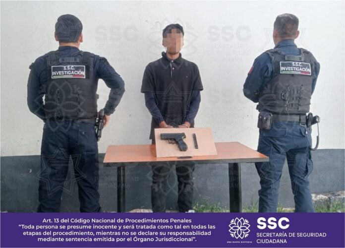 Detiene SSC a Un Sujeto por Portación de Réplica de Arma de Fuego - AlternativaTlx