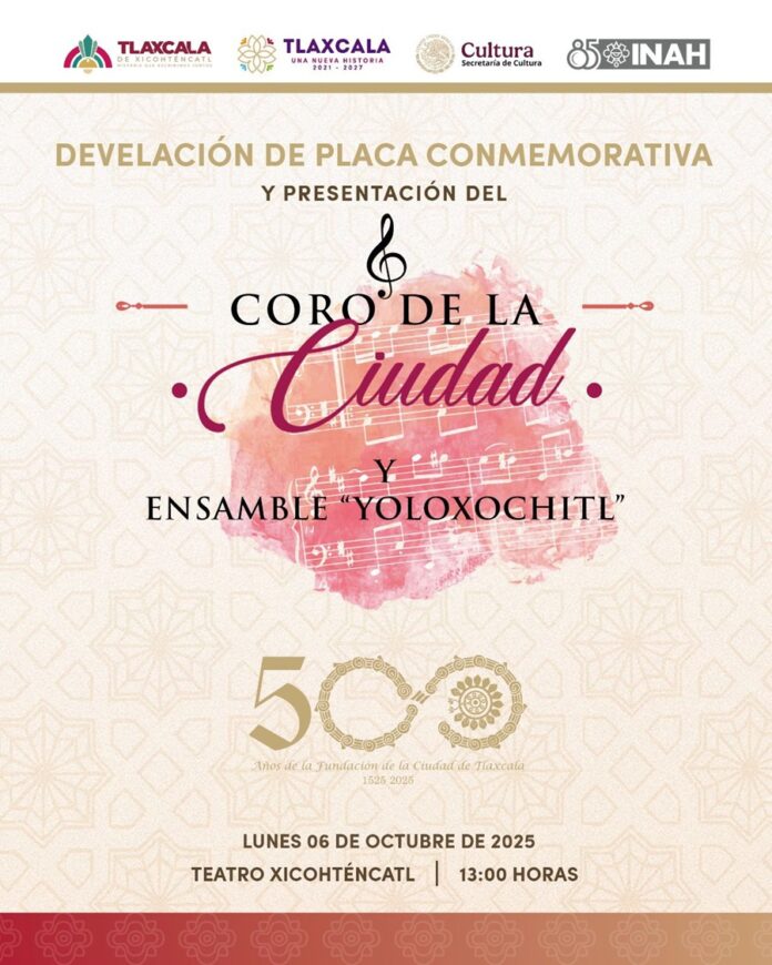 Gobierno de la Capital Continúa con Celebración de los 500 Años de la Fundación de la Ciudad de Tlaxcala con Develación de Placa Conmemorativa y Música - AlternativaTlx