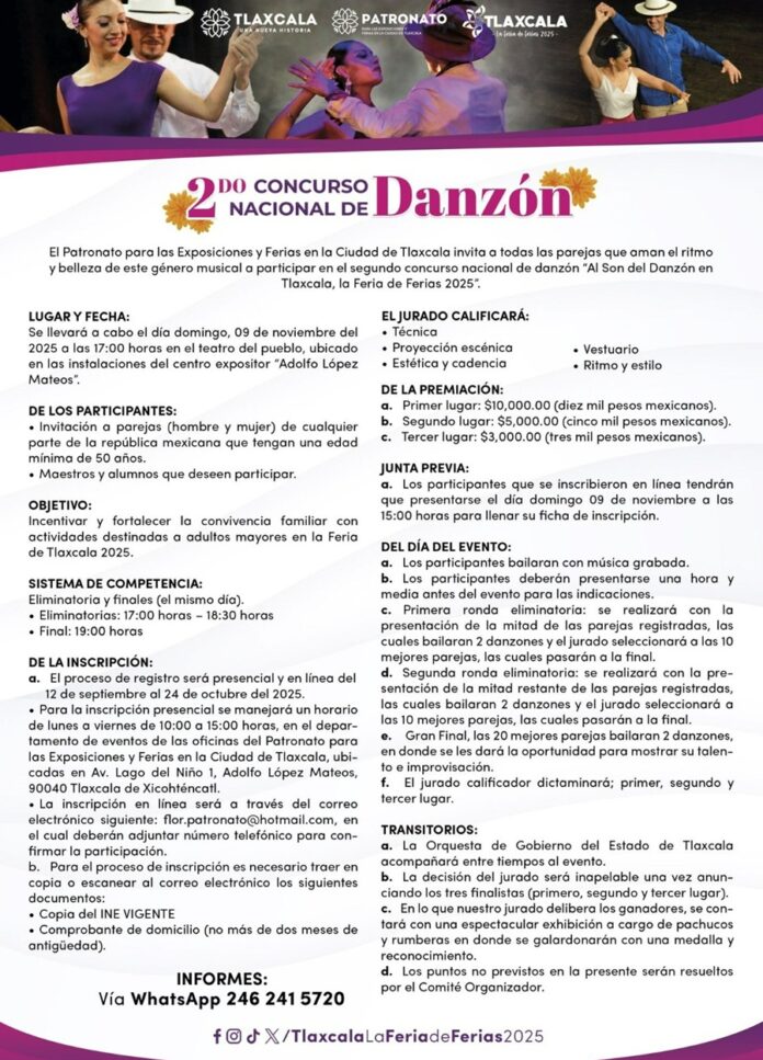 “La Feria de Ferias Tlaxcala 2025” Invita a Participar en sus Concursos de Gateo, Danzón y Carrera de Botargas - AlternativaTlx