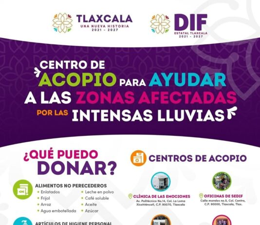 SEDIF Abre Centros de Acopio para Apoyar a Familias Afectadas por las Lluvias en Veracruz, Puebla, Hidalgo y Tlaxcala - AlternativaTlx
