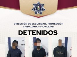 Cámaras del C2 Delatan a Tres Hombres Dentro de Un Local y la Policía Municipal de Tlaxcala los Detiene - AlternativaTlx