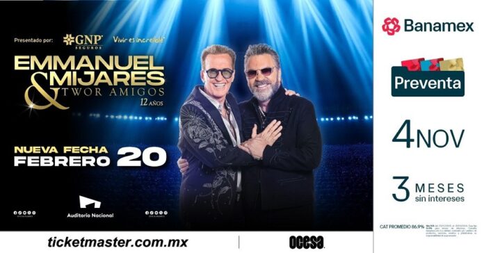 Emmanuel & Mijares Anuncian Nueva Fecha en Auditorio Nacional - AlternativaTlx