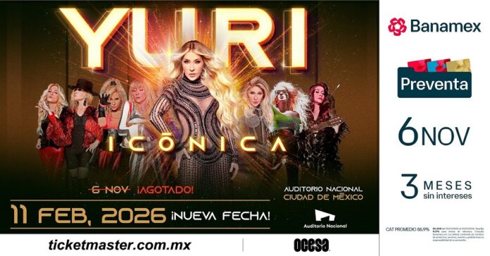 Icónica y Legendaria, Yuri Abre su Sexta Fecha en el Auditorio Nacional - AlternativaTlx