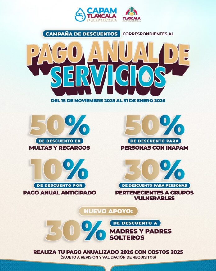 Iniciará la CAPAM Descuentos en el Pago de Agua Potable en el Marco del Buen Fin - AlternativaTlx