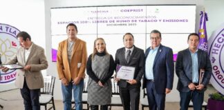 Ayuntamiento de Tlaxcala Recibe Reconocimiento por Impulsar Espacios 100% Libres de Humo de Tabaco - AlternativaTlx