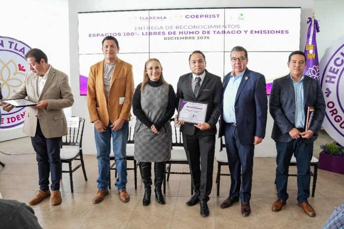Ayuntamiento de Tlaxcala Recibe Reconocimiento por Impulsar Espacios 100% Libres de Humo de Tabaco - AlternativaTlx